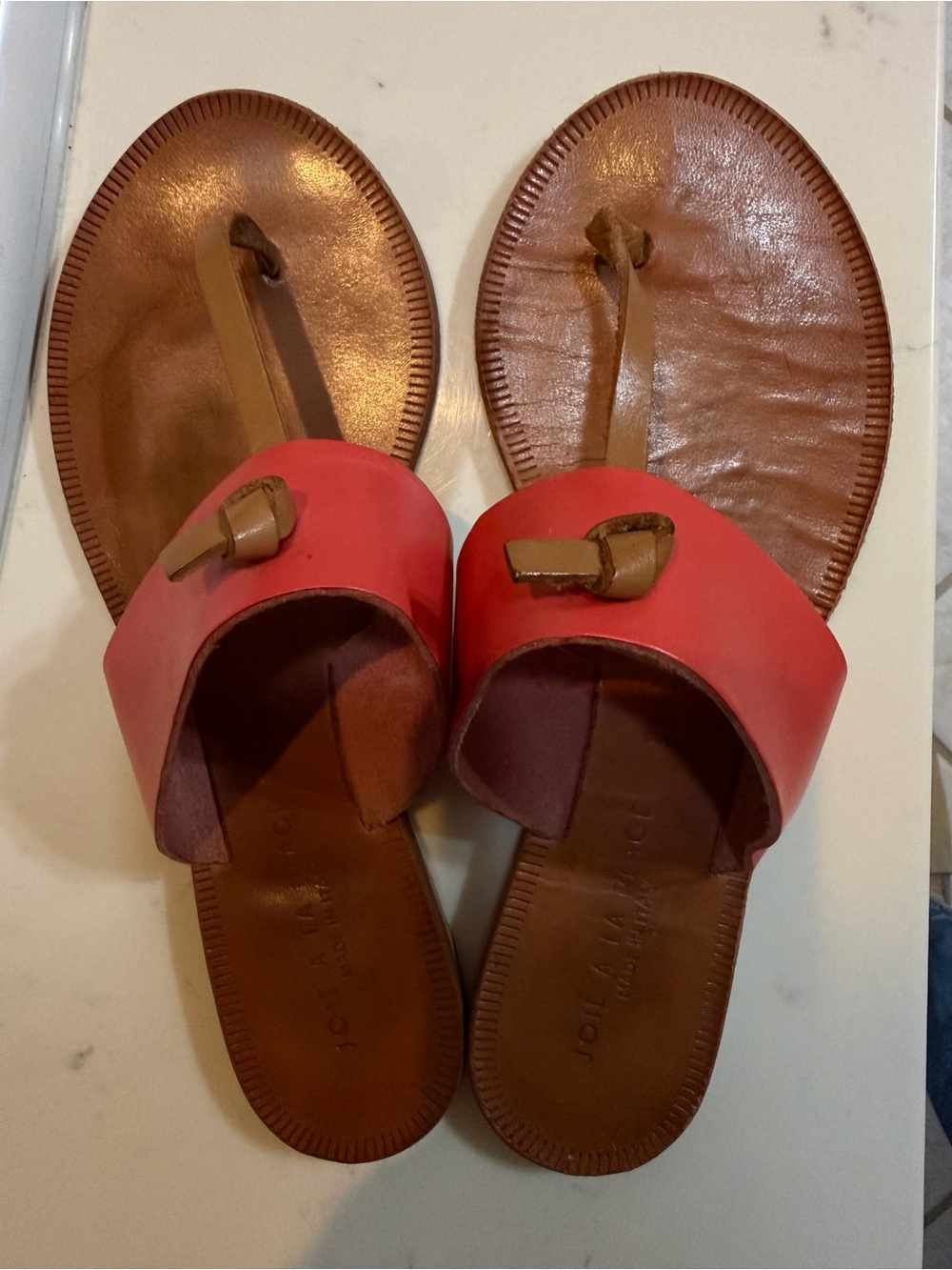 Joie A La Plage Italian Leather Sandals Size 39